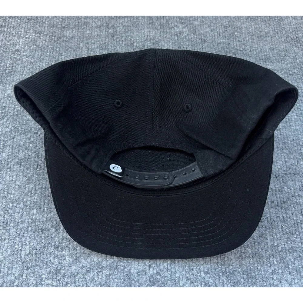 Cookies SF x Rolling Stones Hat Black High Crown Snapback Blue Spike Tongue NWOT